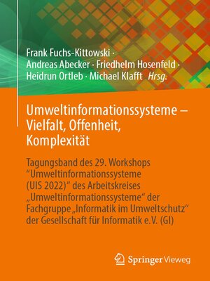 cover image of Umweltinformationssysteme – Vielfalt, Offenheit, Komplexität